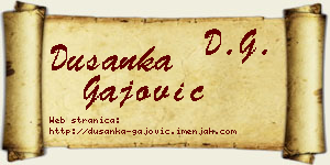 Dušanka Gajović vizit kartica